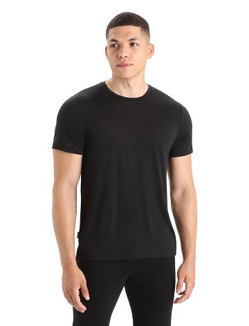 Pánské Tričko Icebreaker Merino Sphere II Krátké Sleeve Černé | CZ 1792XYUF